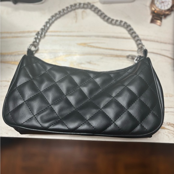 Black Quilted Leather Shoulder Bag - Picture 6 of 6
